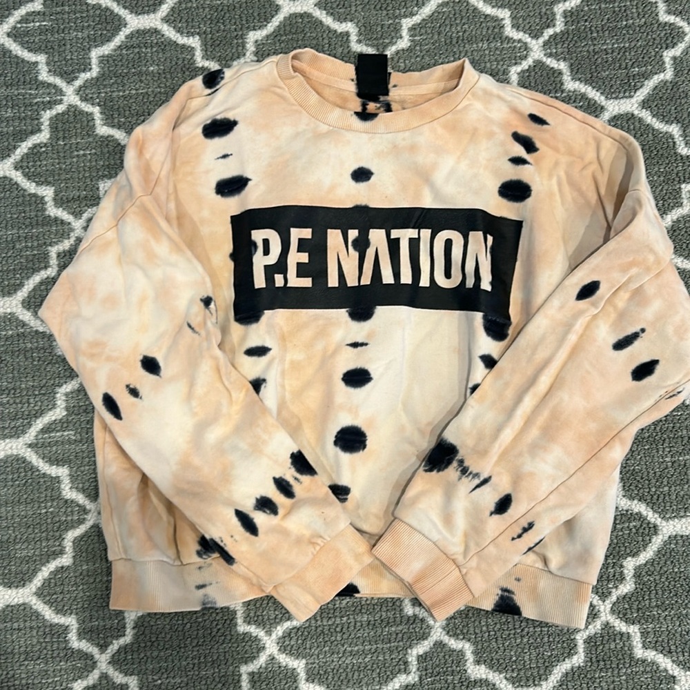 PE Nation tie dye crew sweatshirt
